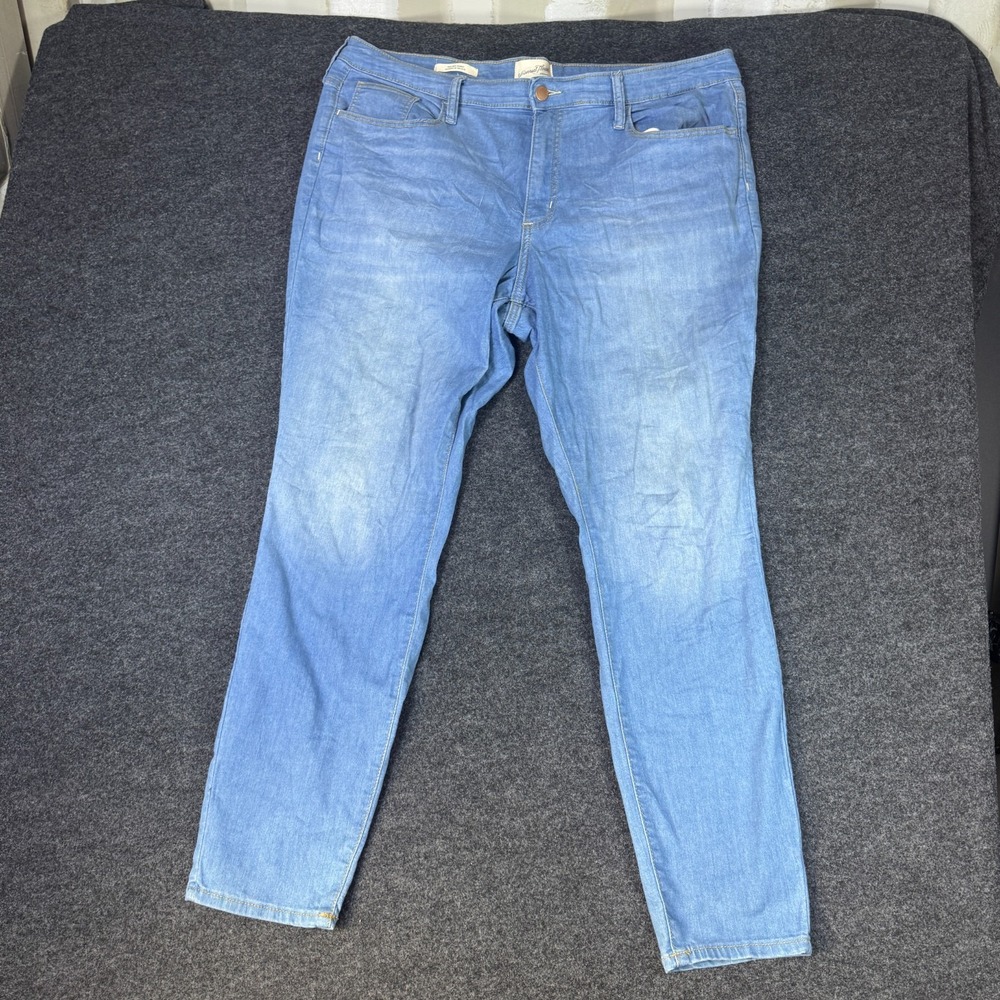 Universal Thread Jeans Womens 16R Blue Denim Stretch Light Wash High Rise Skinny